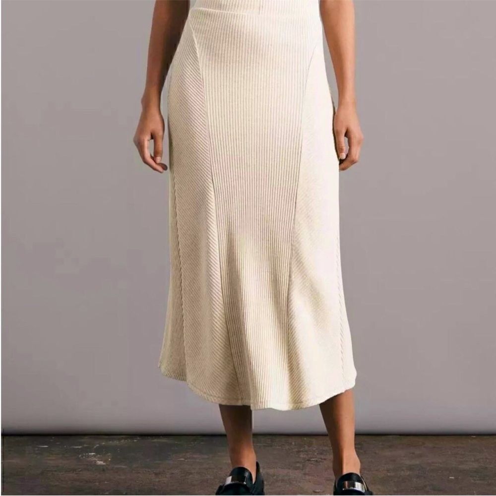 rag & bone New York Ribbed Knit MIDI Skirts Women Size L